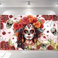thumbnail image 2 of Dia De Los Muertos Party Flyer Day Of The Dead Mexican Holiday Vector Invitation Card With Calavera Sugar Skulls 17199985 2 of 13