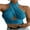 Blue, variant on Baby Sweetie Women Summer Tank Tops, Cross Halter Neck Backless Close-Fitting Crop Tops for Street Party