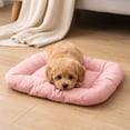 thumbnail image 6 of Soft Plush Pet Bed Mat for Dogs Cats Cozy Sleeping Pad Breathable Crate Kennel Cushion Small Medium Large Indoor Floor Mat(Pink-S), 6 of 6