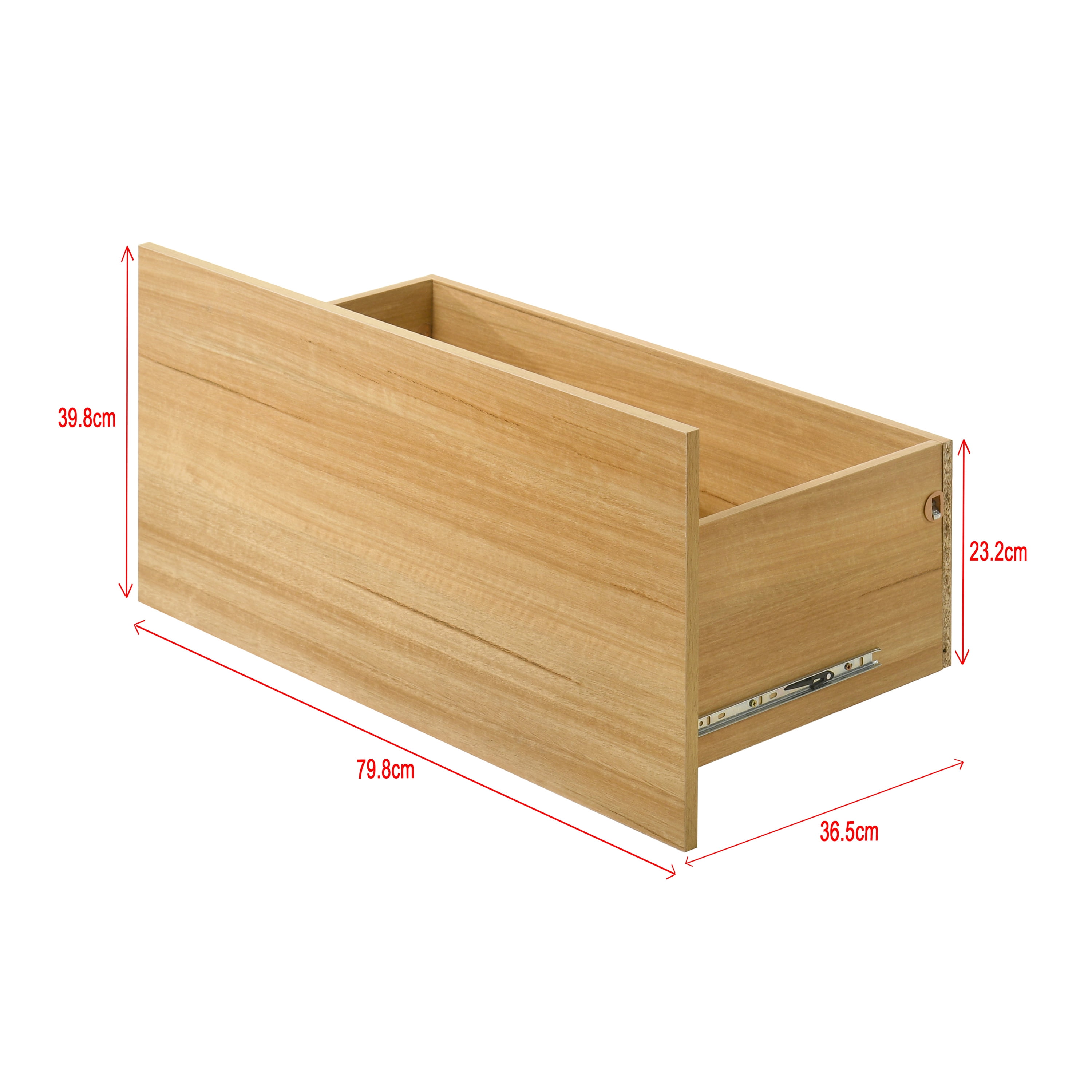 Furniture of America Afra Modern Wood 2-Drawer Square Storage Coffee Table, Natural