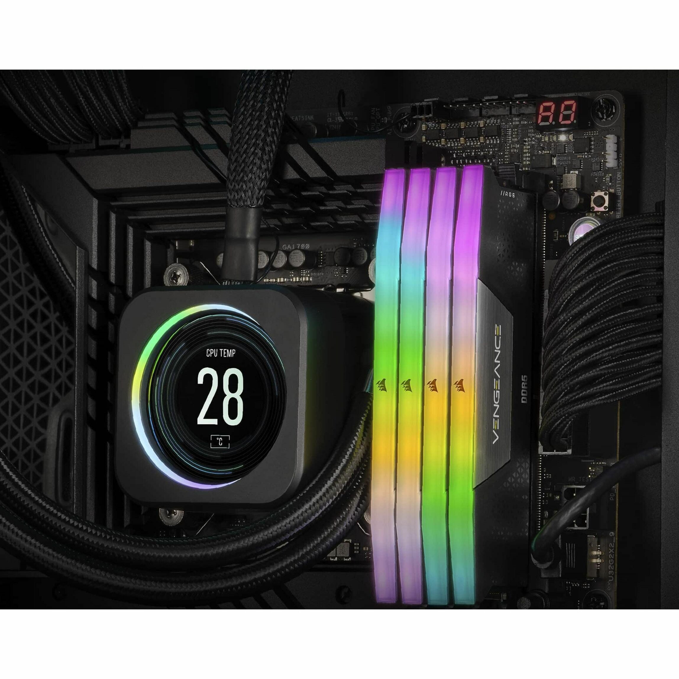 CORSAIR Vengeance RGB 64GB (2 x 32GB) DDR5 6000 PC RAM, 288
