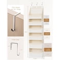 thumbnail image 2 of Over the Door Organizer, 6-Shelf Closet Hanging Storage with 13 Mesh Pockets, 55lbs Large Capacity for Baby Nursery, Bathroom, Bedroom, and Dorm, Beige, 2 of 9