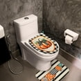 thumbnail image 5 of 4 Pcs Fall Pumpkin Shower Curtain Sets 72" Autumn Farmhouse Bathroom Curtain with 12 Hooks Non Slip Rug Toilet Lid Cover and Bath Waterproof Mat Thanksgiving Harvest Home Decor (Vintage), 5 of 6