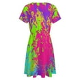 thumbnail image 5 of Neon Sundress Short Sleeve Dress Summer Women Clothes Dress for Women Dresses, 5 of 7