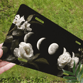 thumbnail image 5 of 1 Pcs 2D Flat License Plate Covers & Frames, Moon and Flowers For Decorative Front, Waterproof For Decoration Aluminum License Plate Covers & Frames Cover For Men Women, 12" X 6", 5 of 6