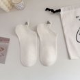 thumbnail image 1 of Calcetines de algodón suave para mujer, calcetín corto, estilo japonés, blanco y negro, hasta el tobillo, divertido, informal, 1 par, talla 35-41, 1 of 6