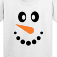 thumbnail image 4 of Inktastic Cute Smiling Snowman Face with Carrot Nose Youth T-Shirt, 4 of 5
