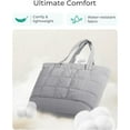 thumbnail image 5 of CNV Expandable Tote Bag for Women, Puffer Work Tote Handbag, Quilted Carry-On Travel Gym Bag, 5 of 16