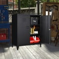 thumbnail image 5 of MIIIKO Metal Locker with 2 Doors, Metal Storage Sideboard Accent Cabinets for Kitchen, Pantry, Home Office and Garage, 5 of 7
