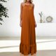 thumbnail image 5 of Faldas Largas de las Mujeres de la Ropa de Cama Se Sienten Sueltas Casual Doblado con Pliegues Falda de Suspensión Ajustable, Ropa de Dormir para el Hogar, 5 of 7