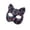 Pink, variant on Mskk Rainbow Swirl Cat Ear Masquerade Mask for Women, Glitter Black Base Half‑Face Cosplay Mask, Halloween Mardi Gras Carnival Party Fancy Dress Accessory