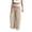 Khaki, variant on Women's Side Stripe Pants Drawstring Elastic Waist Straight Leg Relaxed Fit Casual Long Pants with Pockets for Daily Wear and Travel Comfortable Lounge Pants