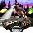 thumbnail image 3 of Lampe Frontale à DEL Étanche Rechargeable par USB avec Batterie au Lithium Intégrée - Portée de 100-200 m, Éclairage à Haute Intensité pour la Pêche, la Randonnée, la Chasse en Plein Air - Noire (Version Non Inductrice), 3 of 6