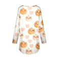 thumbnail image 5 of JULMCOMO Halloween Shirts for Women Funny Pumpkin Bat Castle Print Round Neck Long Sleeve Shirts Halloween Costume Holiday Tunic Tops Beige XL, 5 of 5