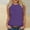 Purple, variant on QUINDOS Tank Tops for Women Sports Army Green Summer Casual Fashion Solid Color Loose Round Neck Sleeveless Camisoles for Women Plus Size