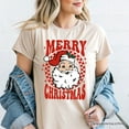 thumbnail image 5 of Merry Christmas Santa T‑Shirt, Retro Red Checkered Tee for Classic Holiday Season, 5 of 6