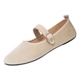 thumbnail image 2 of Ytobaz Mary Jane Shoes for women Buckle Strap Velvet Flats Round Toe Dress Shoes Office Work Wedding Travel Walking Daily Casual Footwear, 2 of 9