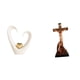 thumbnail image 1 of Figura de escritorio,Decoración de escritorio con forma de corazón para oficina o hogar,Estatua católica,Colección religiosa de estatuas de la Virgen María,Figura de la Cruz de, 1 of 8