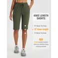 thumbnail image 4 of BALEAF Women's Bermuda Shorts for Hiking UPF 50 Lightweight Quick Dry Water Resistant Short with Pockets Army Green M, 4 of 7