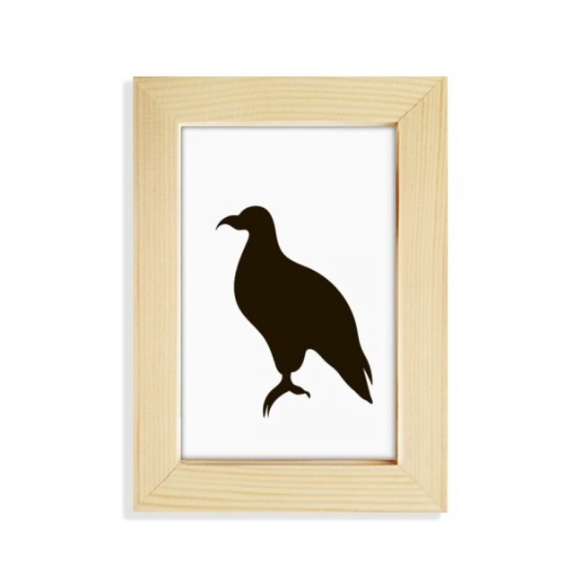 Retrato de animal lindo Black Eagle Unbranded Escritorio de madera Marco de foto 5x7 pulgadas