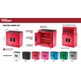 thumbnail image 6 of Hyper Tough Mini Tool Cabinet, 11.6-Inch Steel Storage, Red, Double Doors, Non-Slip Top Mat, 6 of 7