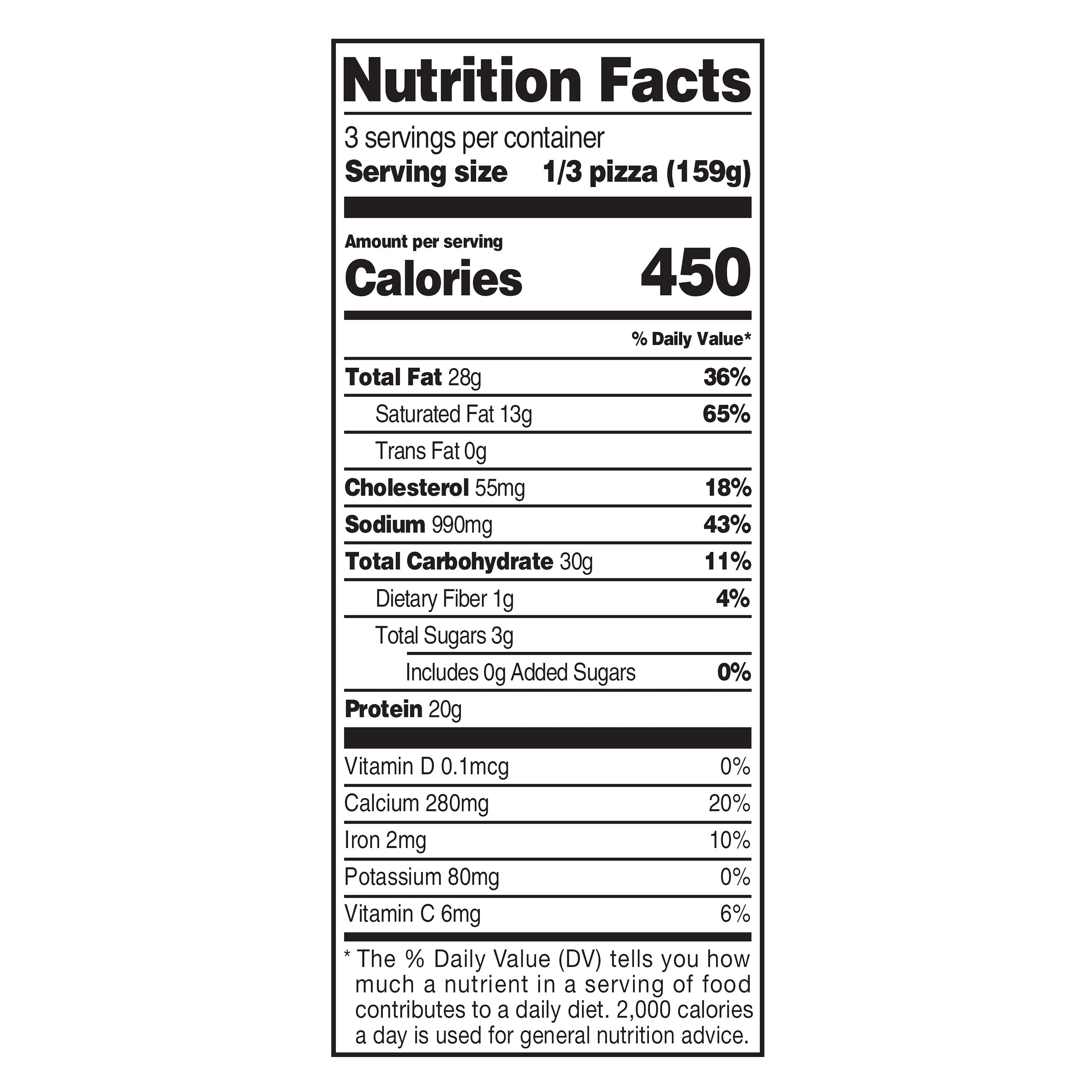 Marketside Meat Trio Pizza, Thin Crust, Medium, 16.8 oz (Fresh)