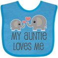 thumbnail image 3 of Inktastic My Auntie Loves Me Boys or Girls Baby Bib, 3 of 4