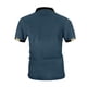 thumbnail image 3 of Blusa y camisa de manga corta con cuello vuelto para hombre, color liso, con solapa, manga corta, informal, a la moda, para hombre, 3 of 4