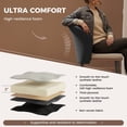 thumbnail image 5 of Hawsaiy Faux Leather Dining Chairs Set of 4, Modern Curved Back Upholstered Kitchen Side Chairs with Metal Legs, Black, 5 of 10
