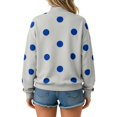 thumbnail image 3 of Womens Polka Dot Sweatshirts Neck Long Sleeve Pullover Tops Oversized Drop Shoulder Loose Fit Soft Cute Graphic Print Y2K Casual Fall Fashion Outfits, 3 of 7