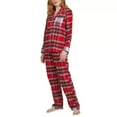 thumbnail image 2 of Lands' End Women's 2 Piece Flannel Pajama Set (Red, M), 2 of 4