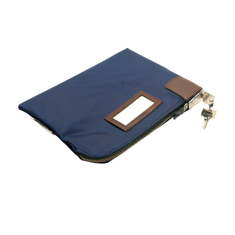 Key Lock Deposit Bag with 2 Keys, Vinyl, 1.2 x 11.2 x 8.7, Navy Blue Key Lock Deposit Bag with 2 Keys, Vinyl, 1.2 x 11.2 x 8.7, Navy Blue