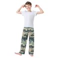 thumbnail image 2 of FORMRS Kids Pajama Pants with Pockets Size 6-8Y Boys Lounge Sleep Bottoms, Beige Floating Whale, 2 of 8
