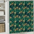 thumbnail image 6 of Orinice  Bird of Paradise Shower Curtain, Tropical Themed Illustration with Unique Flora Hawaiian Pattern, Cloth Fabric Bathroom Decor Set with Hooks, 105" Extra Wide, Multicolor 69x72, 6 of 7