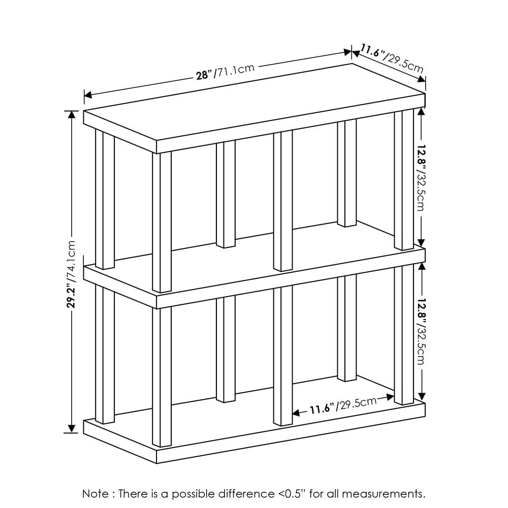 Furinno Turn-N-Tube No Tools 4-Cube Decorative Display Shelf, Americano/Black