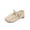 Beige, variant on AUDeals Girls Closed Toe Crochet Lace Mary Jane Flats Breathable Summer Flat Shoes Casual Dress Footwear (Beige, 2-2.5Years)