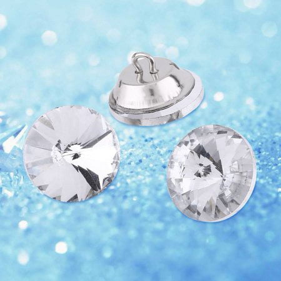 Crystal Round Rhinestone Buttons for Clothes, Sewing Buttons, Sofa Buttons,  Home Decor, 18mm, 20mm, 25mm, 50 PCs/Lot