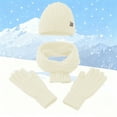 thumbnail image 2 of CAIXIA Warm Winter Gloves Hat And Scarf Set Winter Warm Knitted Scarf Hat and Mittens Set Thermal Soft Combo Neck Warmer for Cold Weather, 2 of 4