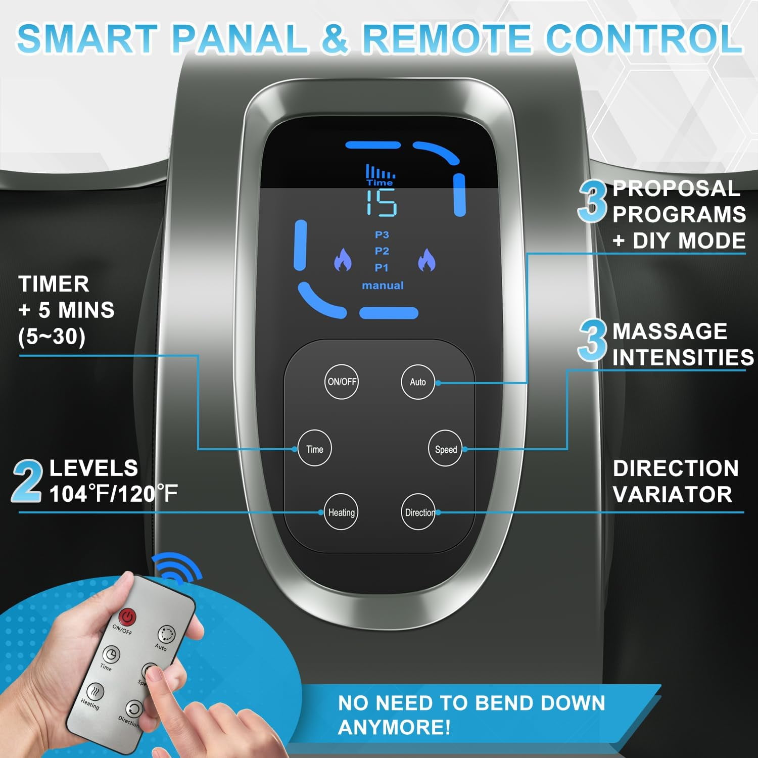 TISSCARE Shiatsu Foot Massager with Heat: FSA HSA Eligible Foot Massager for Neuropathy