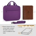 thumbnail image 4 of Funda para Biblia FINPAC, extra grande, 30 x 25 x 8 cm, resistente al agua, color morado, 4 of 8