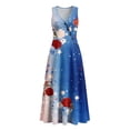 thumbnail image 5 of VBVC Women's Floral V-Neck Sleeveless Maxi Dress,Button Detail Loose Flowy Dress For Women,Ladies' Casual Patriotic Summer Sundress with Pockets,Multicolor,S-3XL, 5 of 8