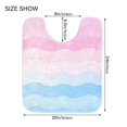 thumbnail image 5 of Yayeee Bath Rugs for Bathroom Floor Set of 2 Non Slip Fluffy Soft Absorbent Mat, Light Pink Stripes, 5 of 7