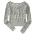 thumbnail image 2 of Aeropostale suéter recortado para mujer, gris, mediano Aeropostale Pull-over, 2 of 2