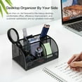 thumbnail image 2 of Deli Mesh Desktop Organizer Office Supplies, 7 Compartments, Black, 2 of 10