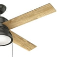 thumbnail image 4 of Hunter 52 inch Indoor Ceiling Fan with LED Light and Pull Chain - Standard Mount Ceiling Fan, 4 Blades, For Bedroom, Living Room, or Kitchen, Quiet - Loki 54152, Noble Bronze, 4 of 15