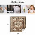 thumbnail image 4 of Brown Boho Cloth Napkins, Retro Western Rustic Ethnic Tribal Patterns Washable and Reusable Dinner Napkins Set of 6, Table Napkin for Kitchen Party Birthday Wedding Hotel Housewarming 20"x20", 4 of 8