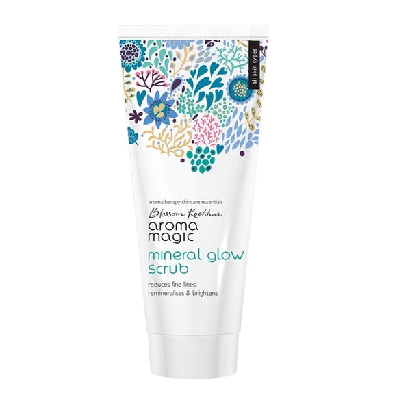 Exfoliante facial Aroma Magic Mineral Glow | Exfoliante de piel muerta | Exfoliante facial hidratante profundo | Proporciona una piel suave, flexible e hidratada | 3,38 onzas líquidas (100 ml)