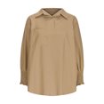 thumbnail image 4 of Inleife Women 2025 Fine Striped Smocked Cuffed Shirts Long Sleeve Collared Blouse With Pocket, 4 of 6