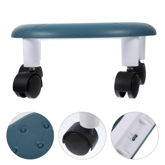 HONMEET Low Rolling Stool with Wheels, Comfortable Heavy Duty Dark Plastic Seat, and Portable 1 Piece