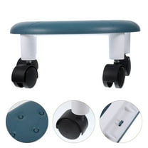 HONMEET Low Rolling Stool with Wheels, Comfortable Heavy Duty Dark Plastic Seat, and Portable 1 Piece